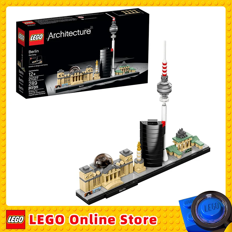 LEGO Architecture Berlin 21027 Reichstag Victory Column Deutsche Bahn Tower Berlin TV Tower and Brandenburg Gate(289 Pieces) - AliExpress