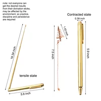 2Pcs 99.9% Pure Copper Metal Detector Rod Water Witching Portable Dragon Seeking Tool Dowsing Rod + Pendulum Pendant 2