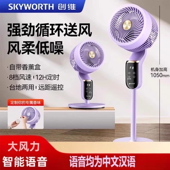 Skyworth Ventilatore di circolazione dell'aria islandese Ventilatore elettrico Potente ventilatore da pavimento per uso domestico Scuotendo le teste 1