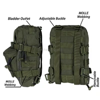 Tactical Hydration Pack Mini Back Panel Water Bag Nylon Molle Pouch Hunting Lightweight Vest Hose Accessories Zipper Backpack 2