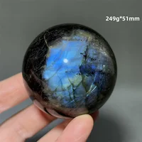 Boule de quartz labradorite naturelle de haute qualité, minérale, pour Reiki, méditation spirituelle, traitement des chakras, divination, décoration intérieure, cadeau 2