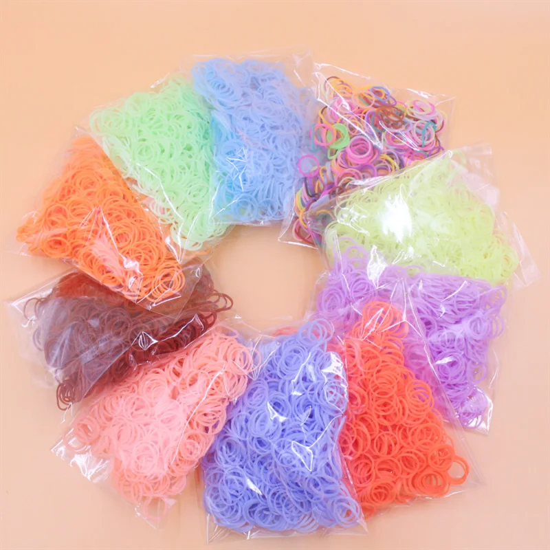 Solid Jelly Color Loom Rubber Bands Bracelet For Kids DIY Toys Rubber Loom Bands Make Manual Woven Accessories Girl Gifts Bracelet Jewelry