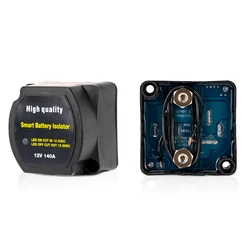 DaierTek Dual Battery Smart Isolator 12V 140A Voltage Sensitive Split Charge Relay VSR Car Accessories Relay VSR for Camper