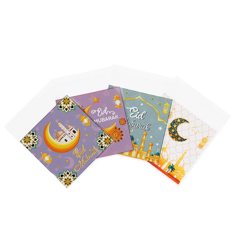 100Pcs Eid Mubarak Candy Cookie Bag Plastic Moon Star Gift Baking Packing Bags 2026 Muslim Islamic Party Supplies Ramadan Kareem