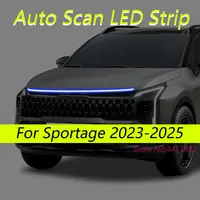 New DRL Auto Scan LED Strips For Kia Sportage 2023-2025 Car Hood Light Flexible Headlights Welcome Light 59 Inch 2