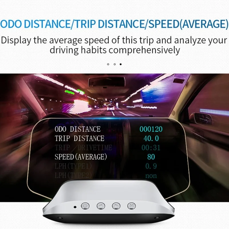 Display Head-Up per Auto con Navigazione GPS Digitale, Tachimetro, Proiettore OBD2, Schermo con Sistema GPS Duale - immagine 6