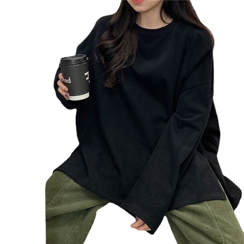 Woman's Tshirts spring/summer solid color fashion long