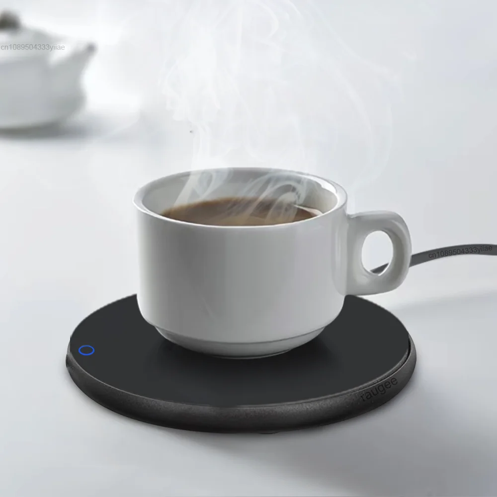 USB-Powered Electric Mug Warmer with Thermostatic Heating Pad