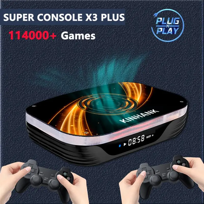 

New Super Console X3 Plus Retro Video Game Consoles For PS1/PSP/DC/N64/MAME S905X3 4K/8K Android TV Box With 114000 Classic