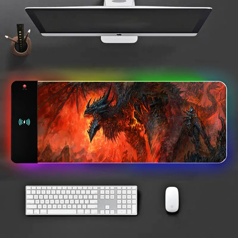 

Big dinosaur cool animal RYRA large mouse pads RGB gamer special keyboard accessories pause fashion rubber non-slip desktop mats