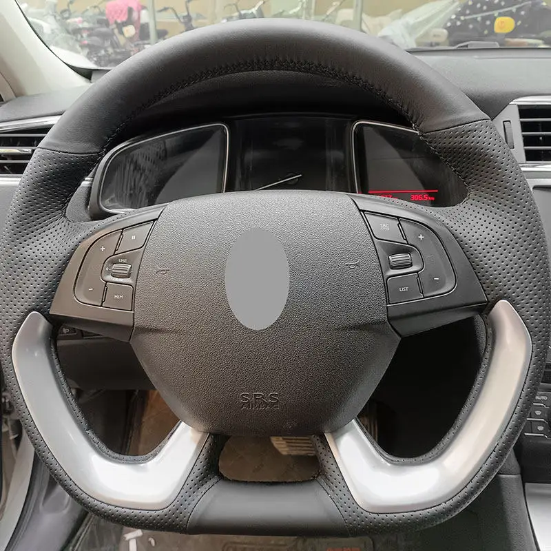 Coprivolante Interno Per Auto A Treccia A Mano Per Citroen Ds5 Ds 5 Ds4S Ds 4S 2013 2014 2015 2016 2017 2018 Rivestimento In Pelle Perforata