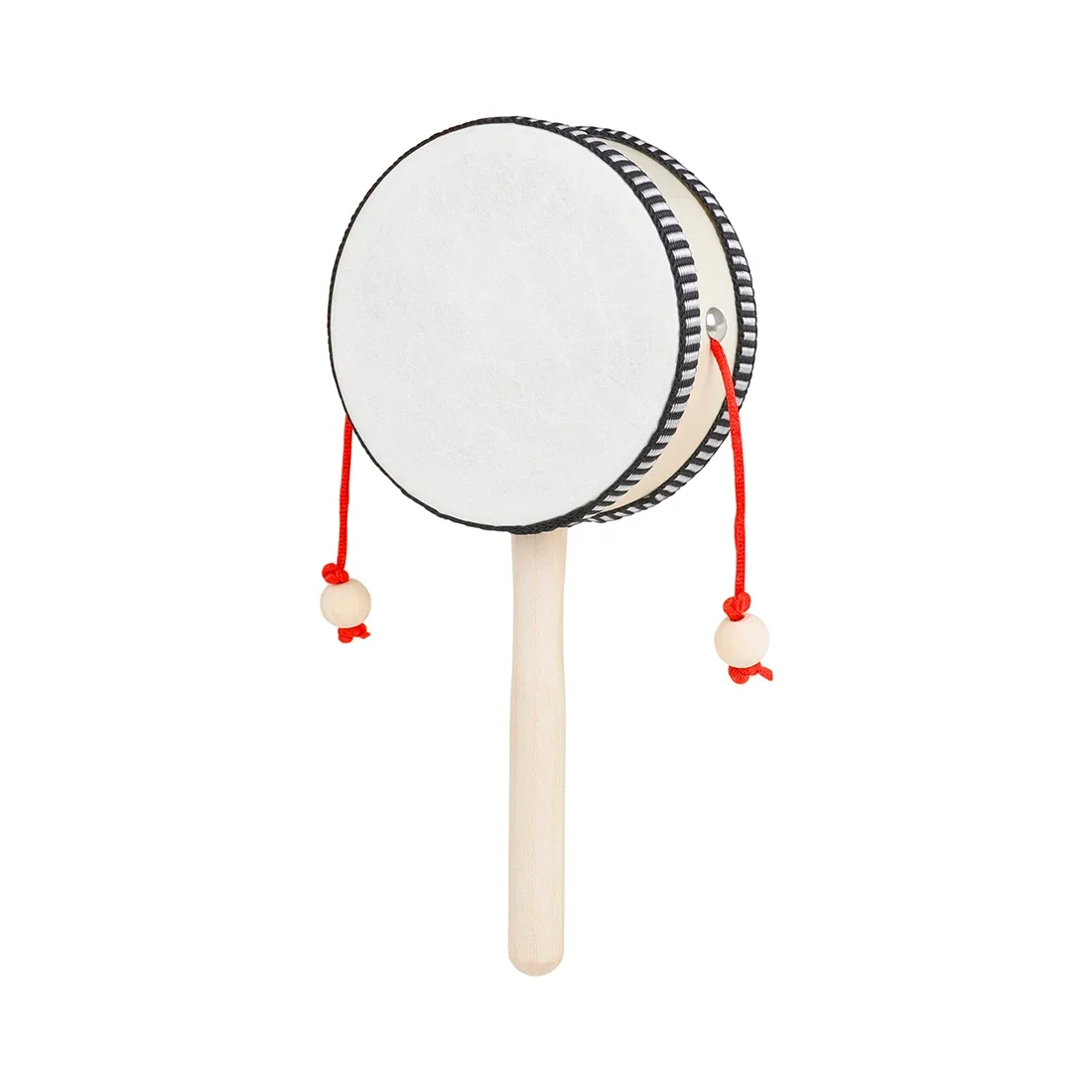 M MBAT Orff 4-inch Rattle Wooden Hand Drum Handheld Early Learning Educational Toys for Children Portable Orff Instrument Rattle