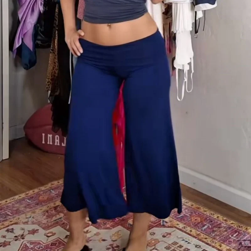 Women's Soft Flowy Wide-Leg Capri Pants