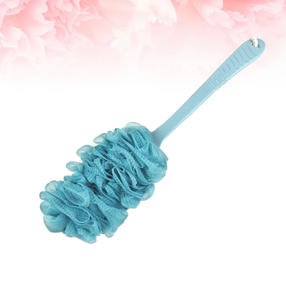 

Bath Sponge Gauze Bath Ball Long Handle Bathbrushes Gauze Bath Brush Blue