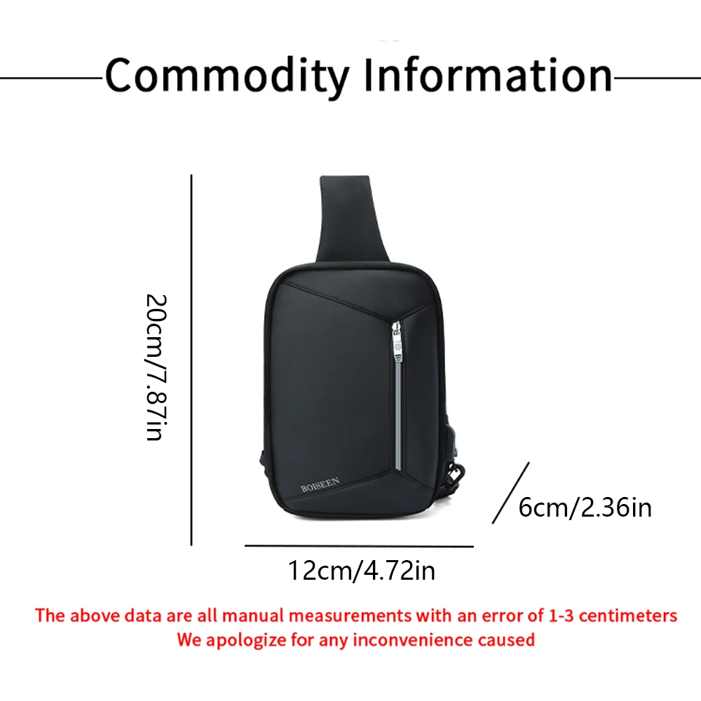 1Pcs Large-Capacity Shoulder Bag, Men's Multi-Layer Storage Messenger Bag, Business Travel Bag, Commuter Crossbody Bag