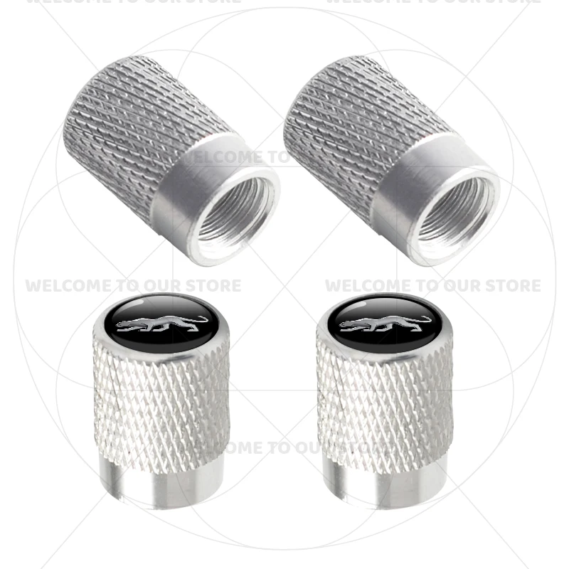 Premium Aluminum Car Tire Valve Caps - Set of 4 Stylish Air Dust Covers Accessories