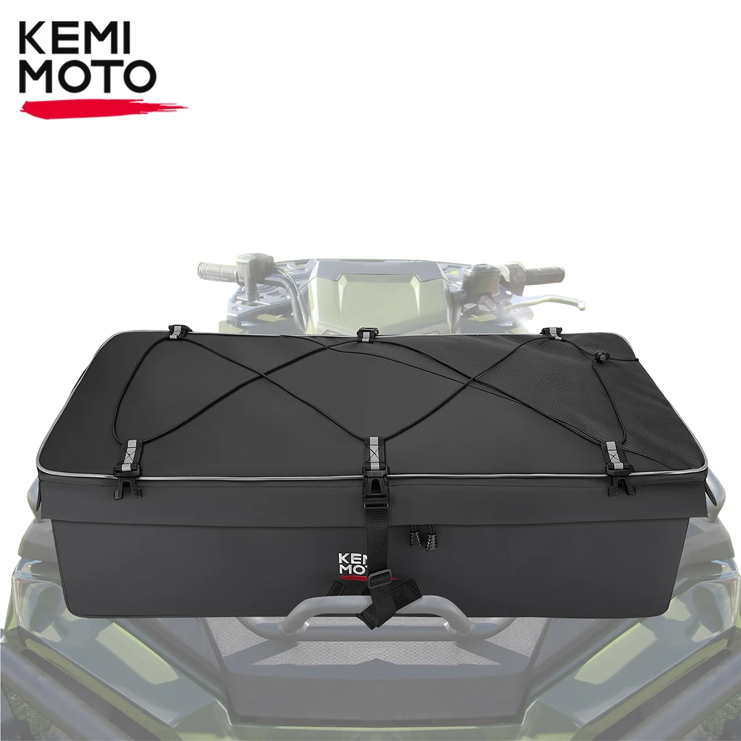 KEMIMOTO ATV UTV Quad Bike Front Rear Rack Bag for Can am Outlander Compatible with Polaris Sportsman for Cfmoto for Arctic Cat atv sportsman accessories front rack w lights cover storage compatible with polaris sportsman 570 450 ho 2017 2023 2636440 070