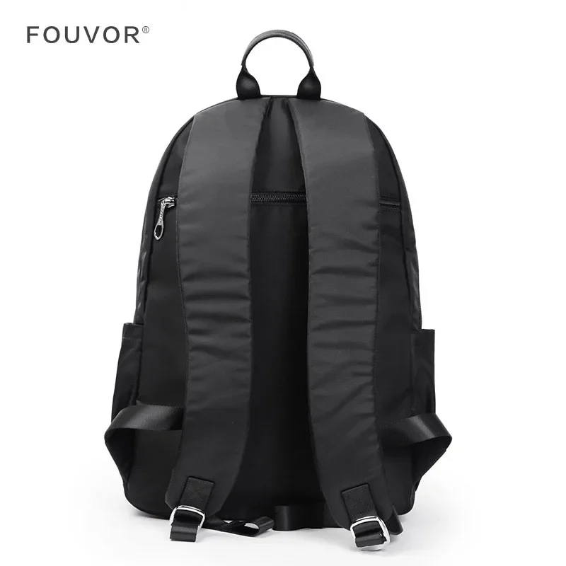 Fouvor Women Waterproof Oxford Simple Versatile Student Bag Canvas 2024 Large Capacity Travel Backpack Lady School Bag 2800-14 6