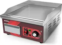 Electric Griddle, Non-Stick Flat Top Grill Commercial Electric Countertop Griddles Stainless Steel Adjustable Temperature Contro 1