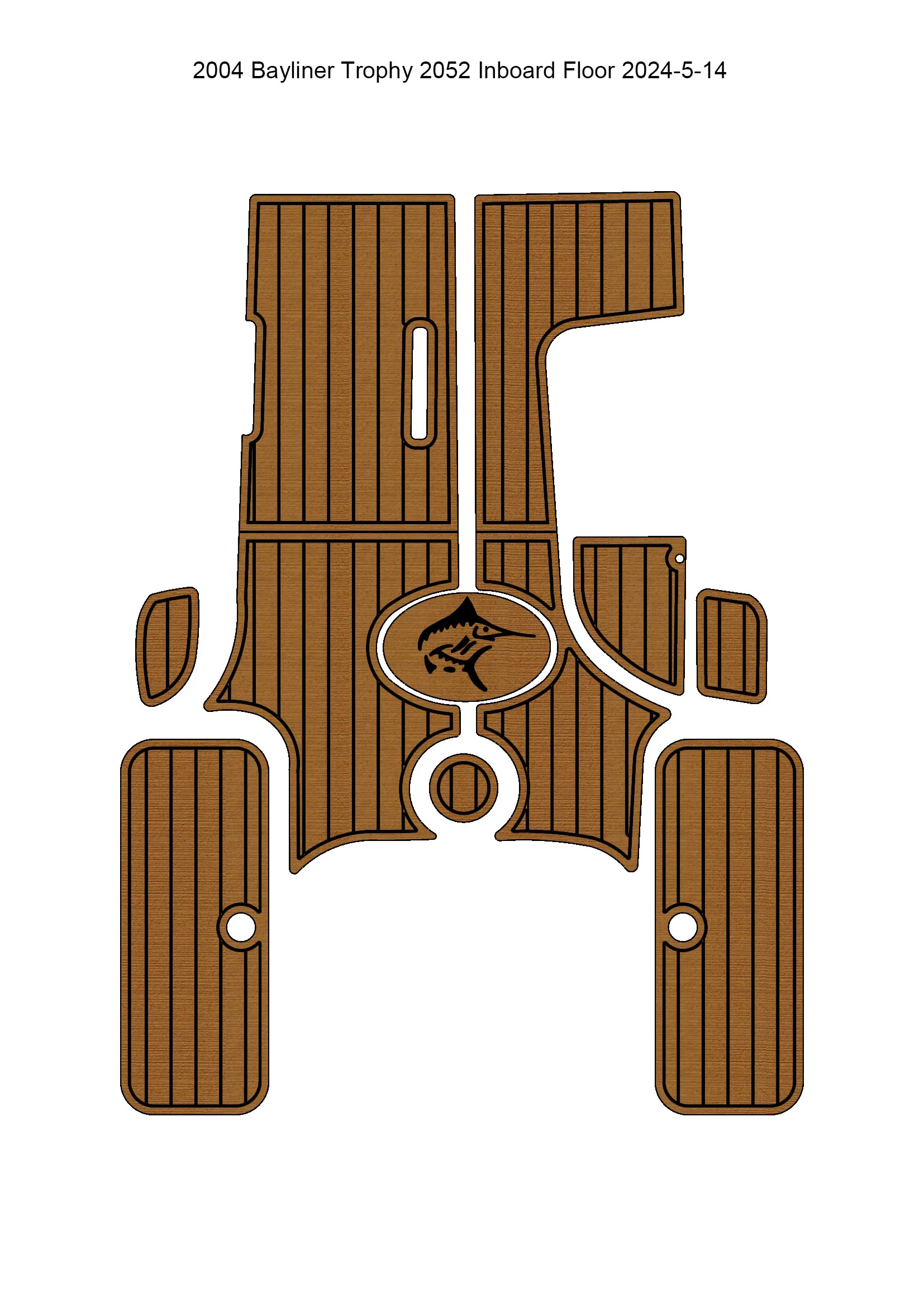 2004 Bayliner Trophy 2052 Inboard Boat EVA Foam Faux Teak Deck