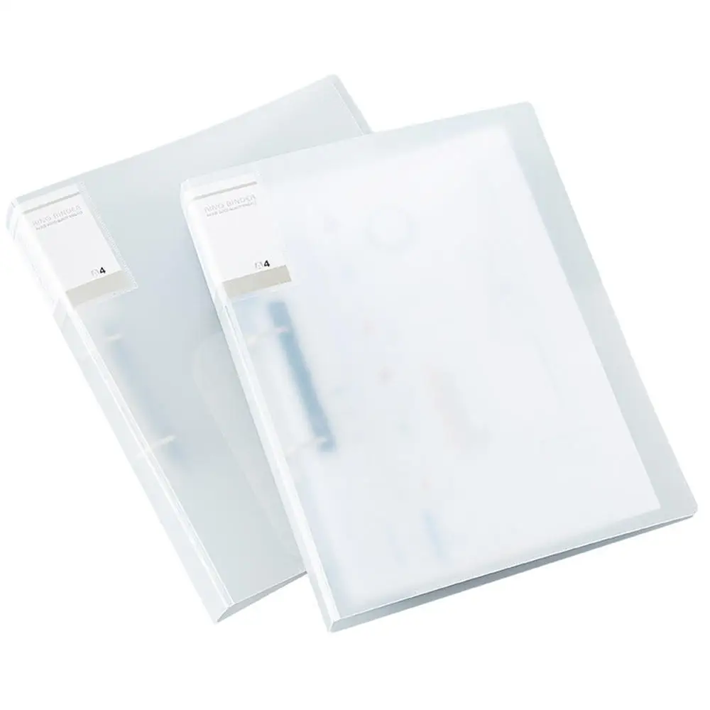 Colorful Transparent Folder 2 Hole Binder File Folder A4 Test Paper Data Document Organizer Stationery School Office Supplies