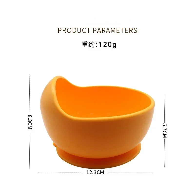 Baby Feeding Bowl Food Grade Silicone Anti Drop Snack Bowls Training Toddler Children's Tableware Solid Color Durable Plates