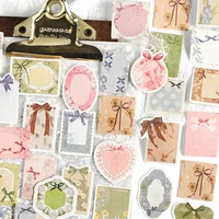 45pcs/Box Vintage Label Paper Scrapbooking Notes Handwritten Message DIY Handmade Collage Decorative Materials Office stationery 1