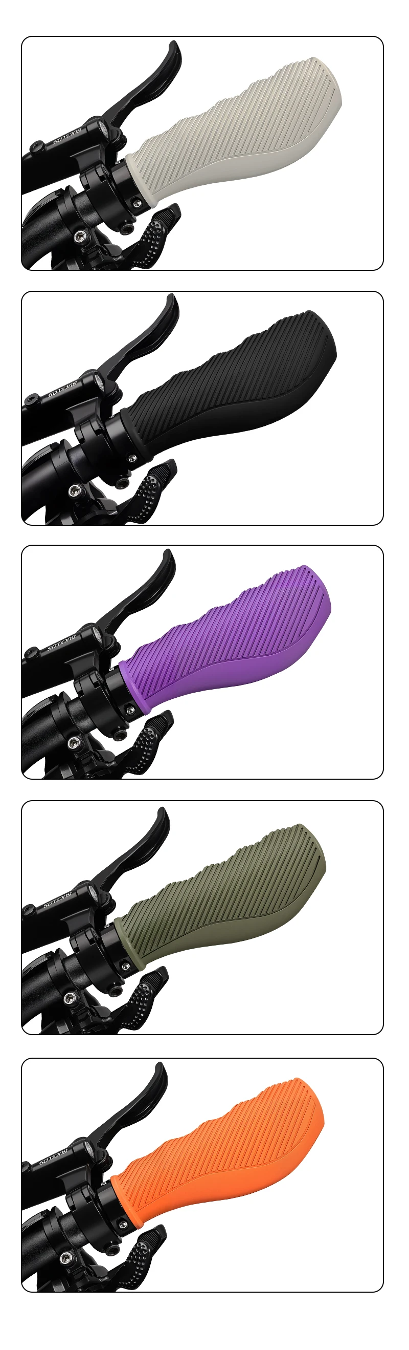 BUCKLOS Mountainbike-Griffe Gummi-Fahrradlenkergriffe mit Verschluss MTB-Griffe Stoßdämpfung Fahrradgriffe Fahrradzubehör – Detail 16