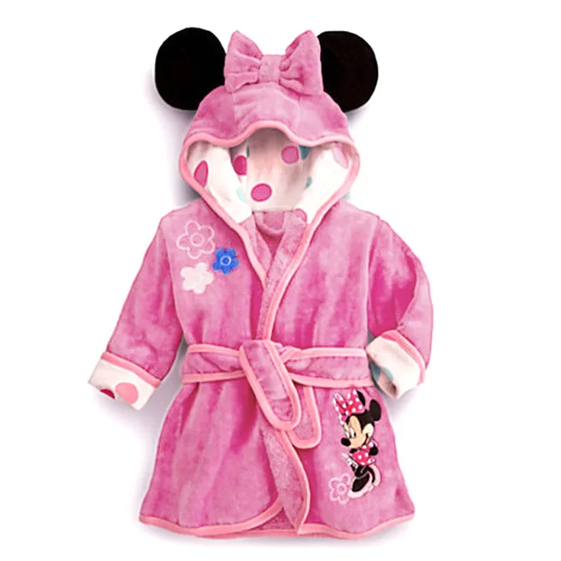 thumbnail image 1 of Disney-camisón de franela para niños, pijama de Mickey, Minnie Mouse, Nemo, sirena, Ariel, albornoz para el hogar, regalos de navidad, 1 of 5