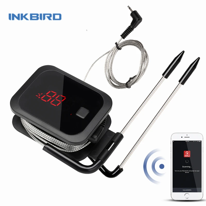 

INKBIRD Bluetooth-Remote-Monitor Kitchen Cooking Thermometer BBQ Meat Food Thermometer With Stainless Steel Temperature Probe