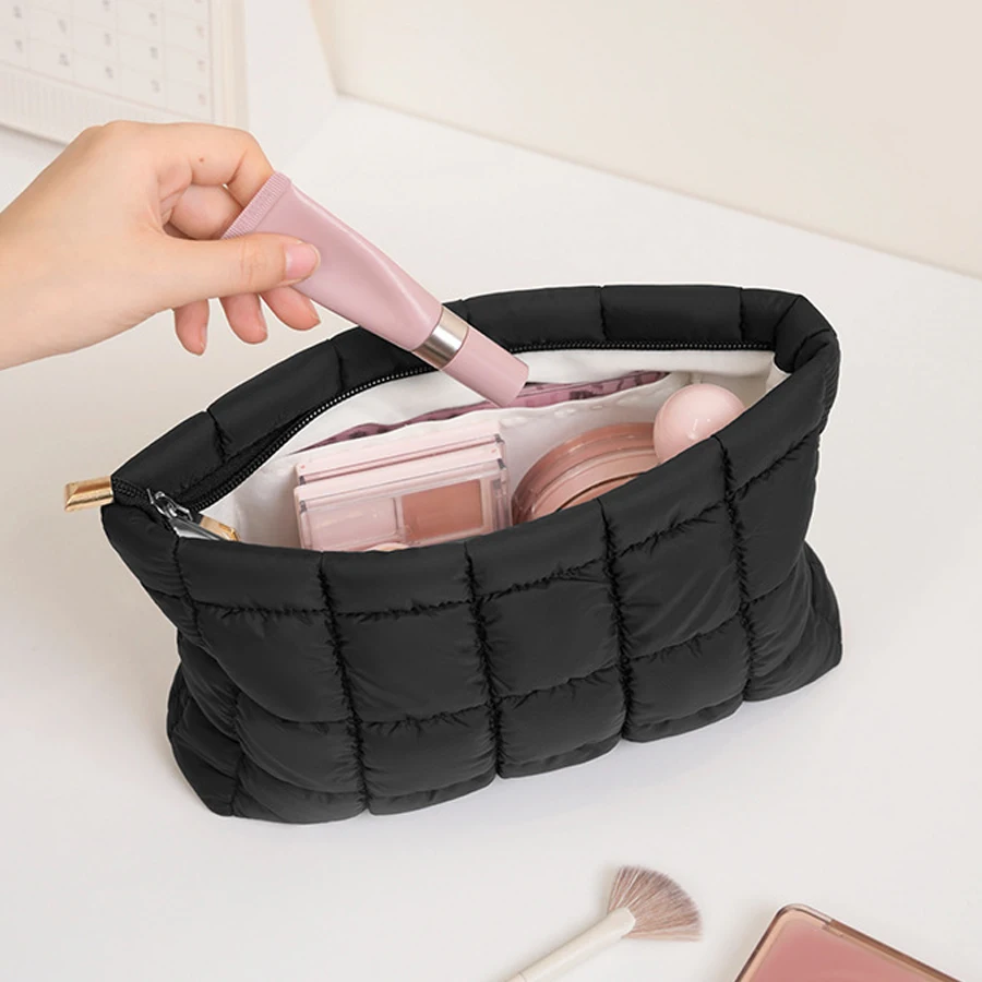 Large Capacity Cosmetic Bag |   Fashionable and Portable Toiletry Storage Bag, Dual-Purpose for Travel and Daily Use, Available in Various Colors. - 6
