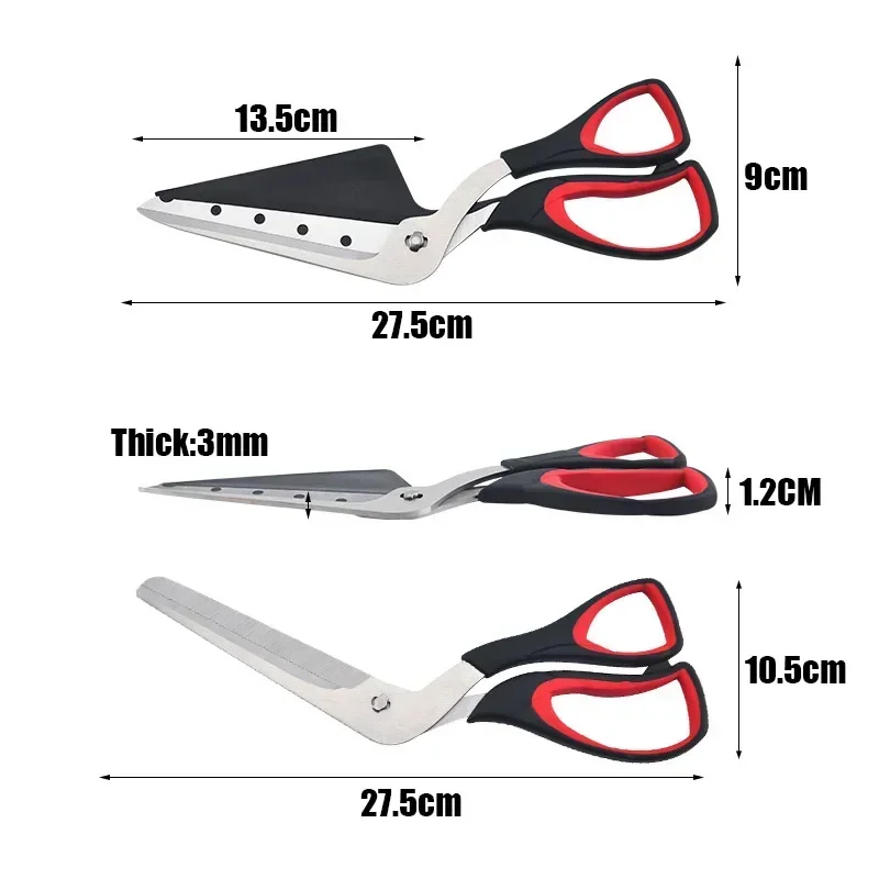 Pizza Cutter Professional Pizza Scissors Detachable Sharp Stainless Steel Blade Pizza Cutter Scissors Easy Cutting Spatula Slicer Tools