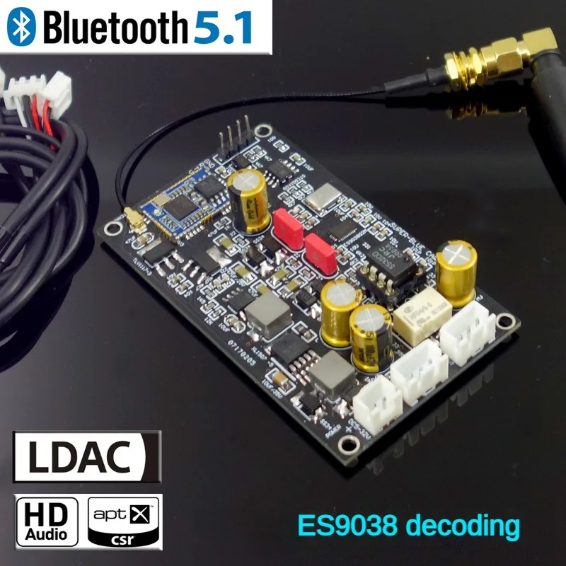 

Bluetooth 5.1 QCC5125 ES9038 decoding module analog input hard decoding APTX HD LDAC