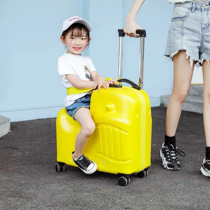 20''24 inch Children Rolling Luggage Spinner Wheels Suitcase Kids Cabin Trolley luggage Travel Bag Cute Baby Carry On Trunk gift