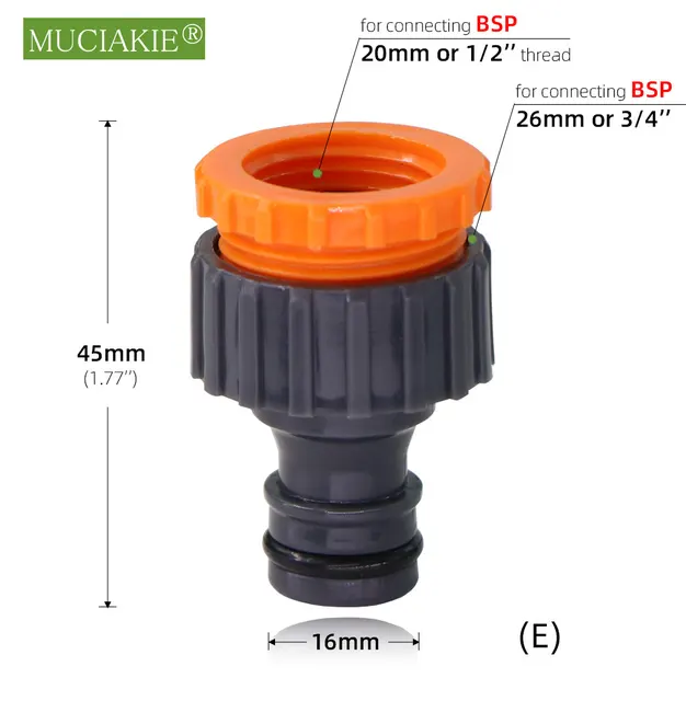 Adattatore 3/4 Pollice Espandibile Adattatore A Spirale Per Tubo Da Giardino - Connettore In Ottone Con Manico In Gomma Per Rubinetto 3/4 Pollici 15.2 Cm