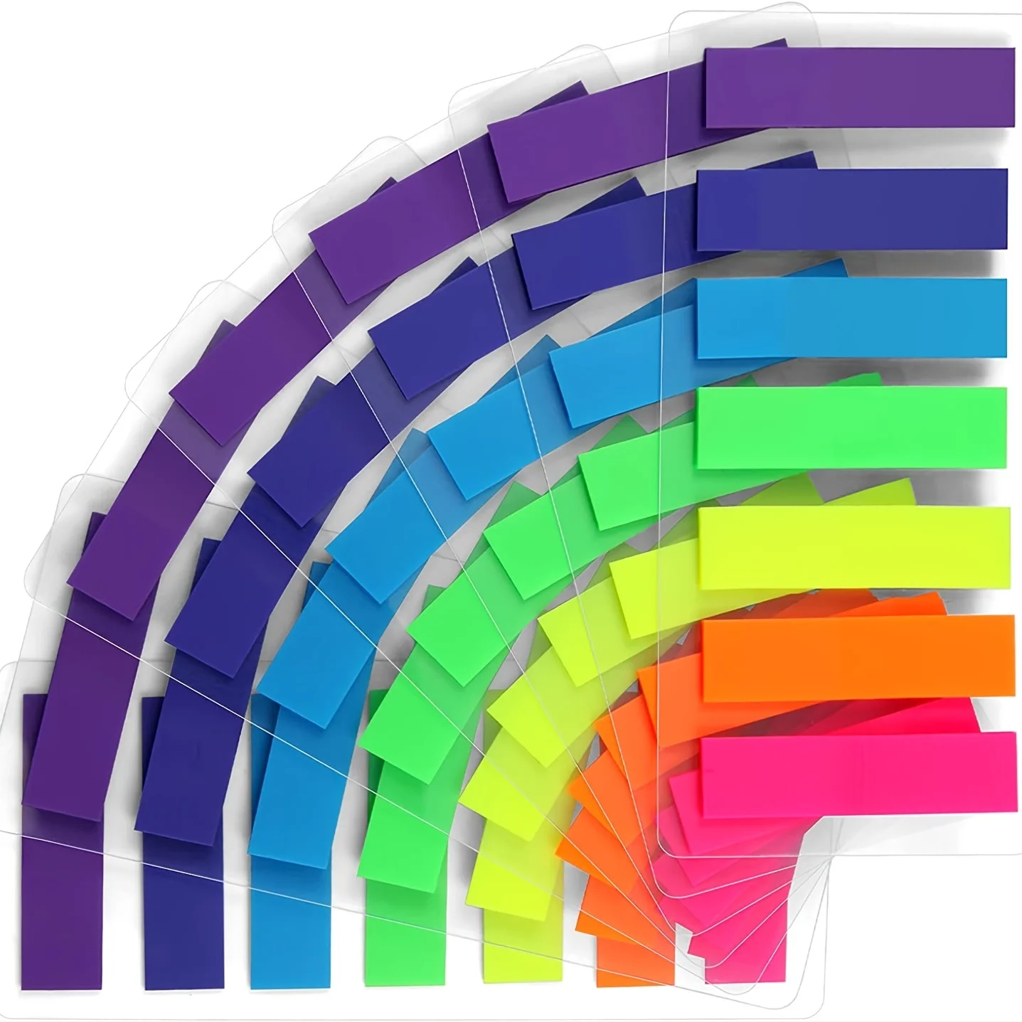 140 Pcs Sticky Notes Flags 7 Color Tabs Index Flag Bright Colors Page Index Stickers Translucent Page Makers for Page Bookmarks - 6