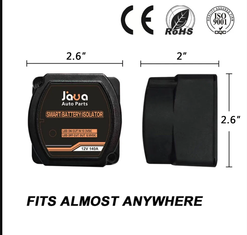 Relè Intelligente Doppio Isolatore Di Batteria 12V 140A Relè Diviso Sensibile Alla Tensione Car Rv Yacht Modificato Esterno Carica Due Batterie