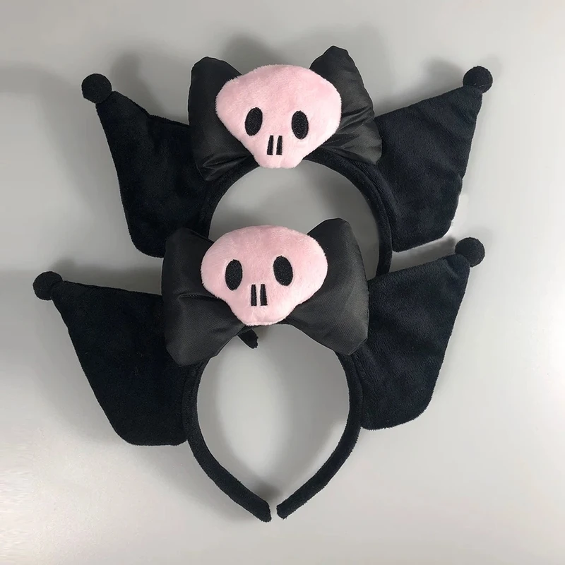 hair bands hair band hair accessories halloween headband cosplay headpiece cosplay accessories Anime Kuromi Melody Headband Cosplay Costume Skull Headwear Halloween Prop For Girl Fans