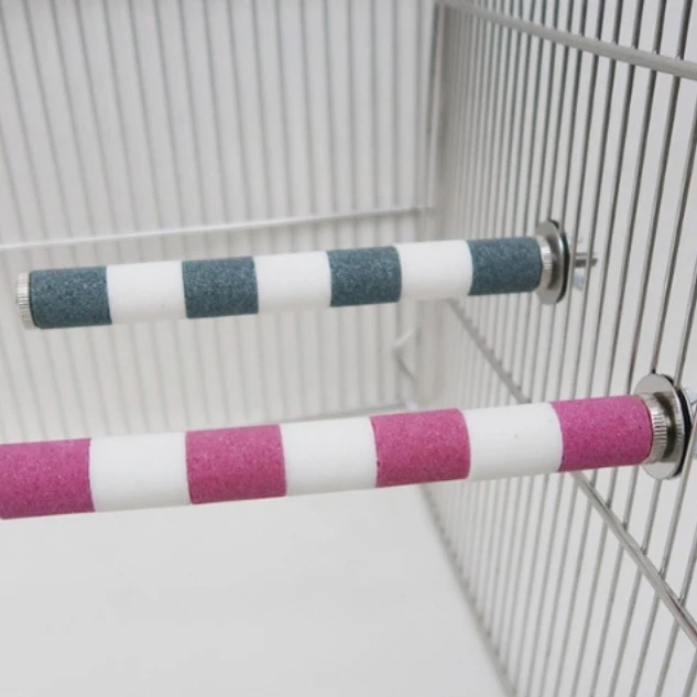 Bird Cage Accessories 16cm Bird Claw Beak Grinding Bar Standing Stick Parrot Station Pole Bird Supplies Parrot Grinding Stand Claws Cage Accessories