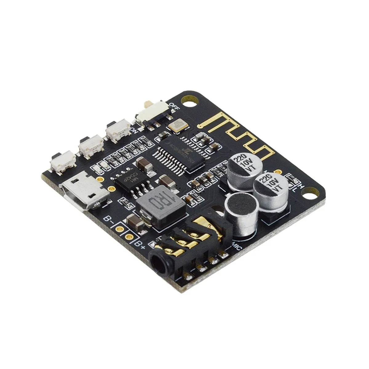 BT5.0 PRO Audio Module+Case MP3 Audio Decoder Board with Mic Lossless Car Speaker Audio Amplifier DIY Audio Receiver
