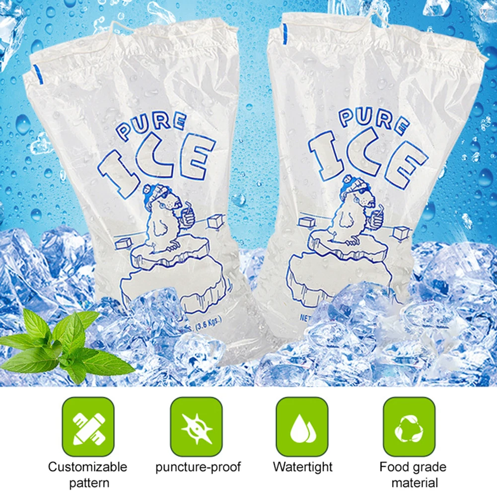 얼음주머니 튼튼한 대용량 다용도 투명 아이스 큐브 거치대 보관 가방, 제빙기,..