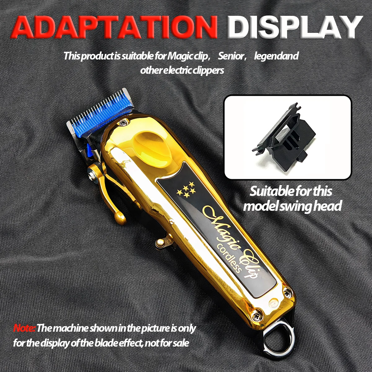 Description Picture 5 of itemBRDCLIP V001 Professional Hair Clipper Replacement Blade Crescent Zirconia Deep Teeth Trimmer 9CR Stainless Steel Blade Head
