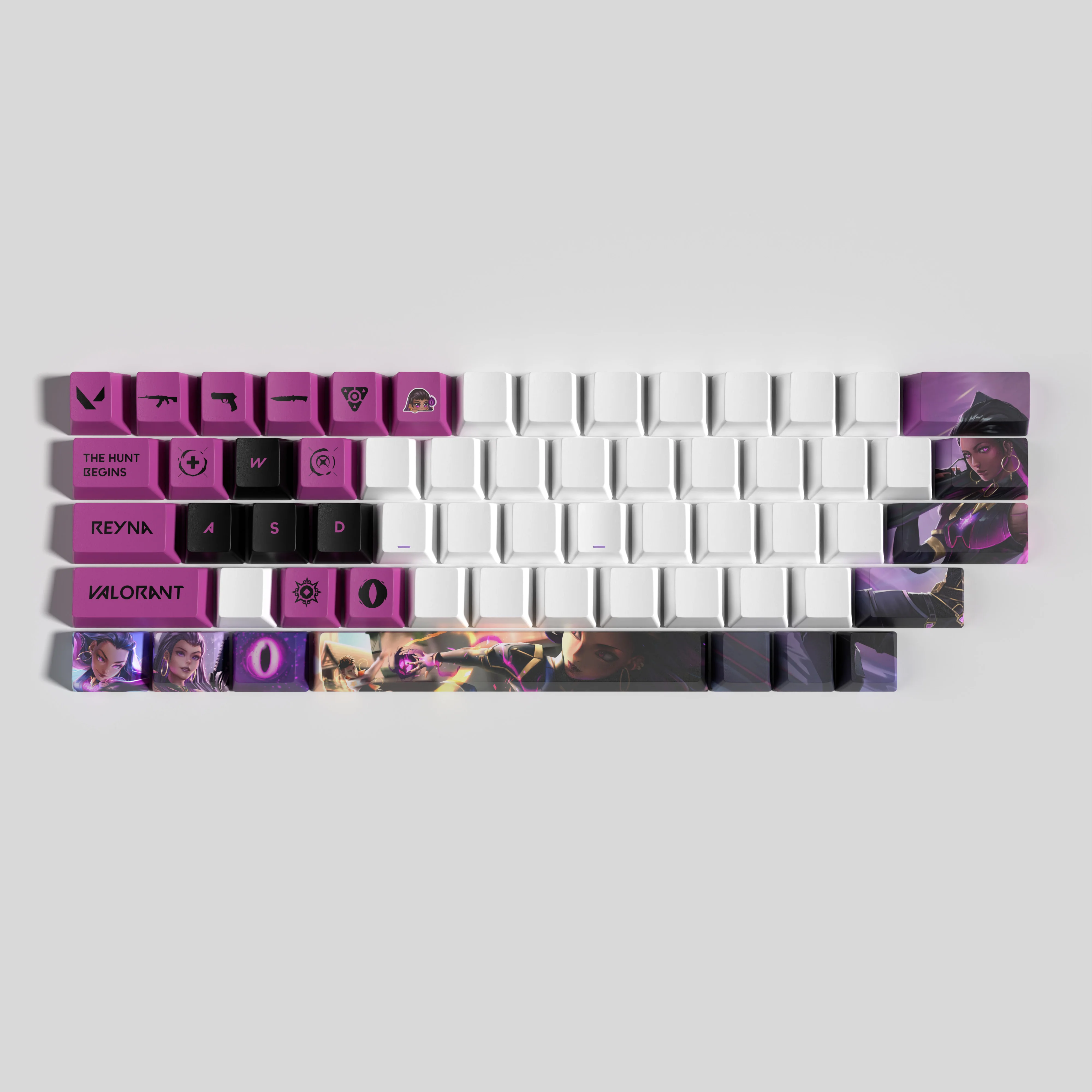 Vlaorant keycaps reyna 29 chaves mini conjunto