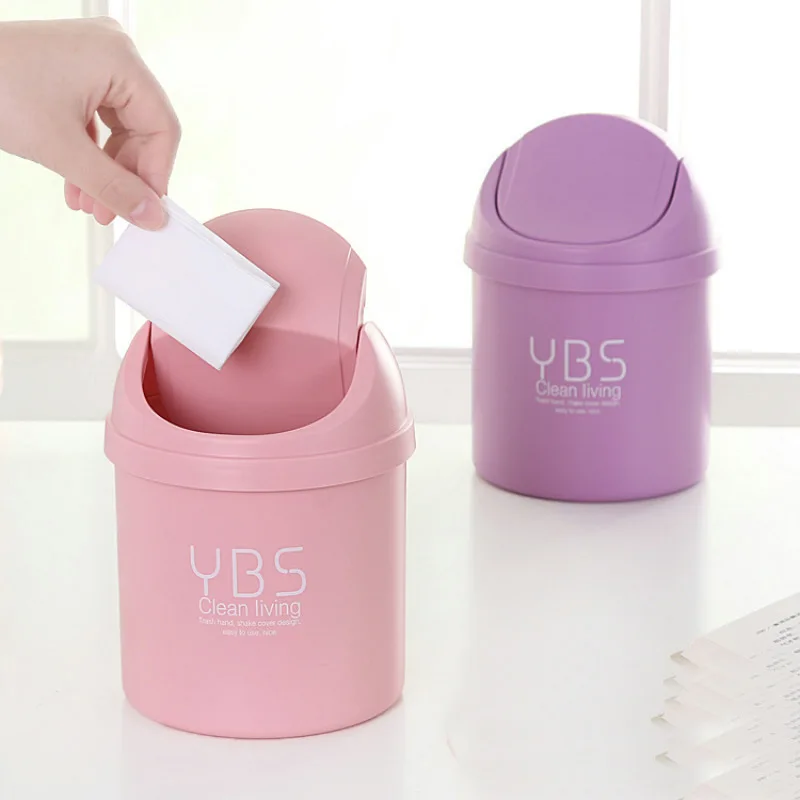 

Mini Small Desktop Multifunctional Trash Can Home Car Storage Bucket Accessories With Lid Garbage Bin Living Room Office