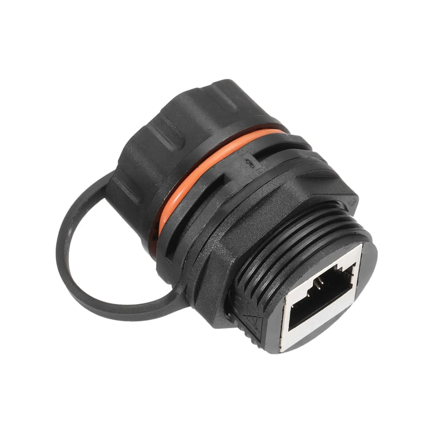 RJ45 패널 마운트 커플러, IP68 차폐형 산업용 패널 마운트 벌크헤드 이더넷 LAN 패스 스루 커넥터 (CAT5/CAT5E/CAT6A용)