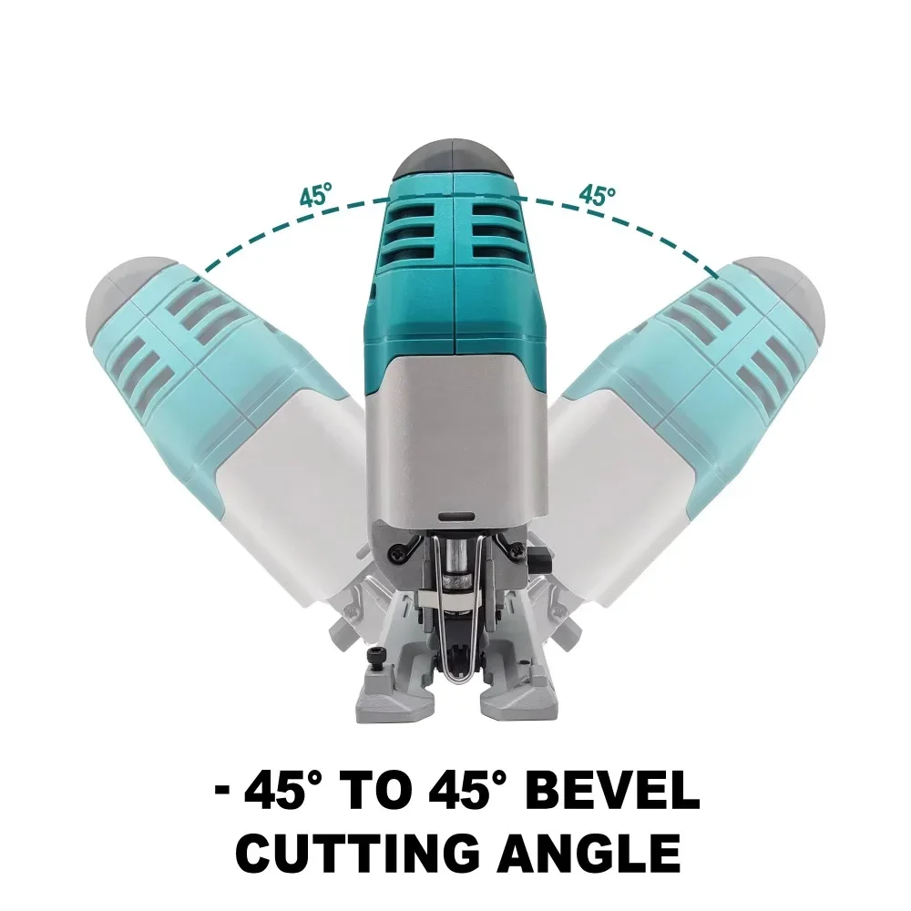 Brushless Cordless Jig Saw with 6 Variable Speed 4-Position Orbital Setting Electric Jigsaw fit Makita 18v Battery(No Battery) 4