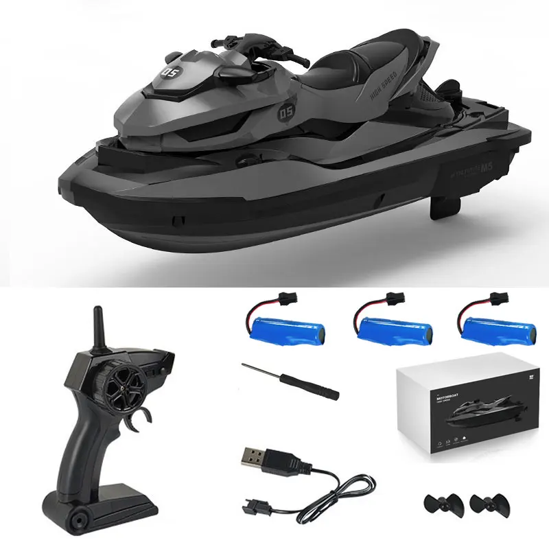 Racing RC Boat High Speed Radio Remote Control Speedboat Waterproof Rechargeable Electronic Motorboat For Pool Game Kids Gift 4