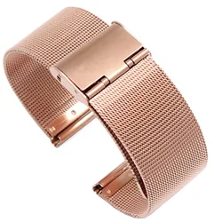 Elegant Milanese Stainless Steel Watch Band for Men and Women - Adjustable Strap for Smartwatches (Rose gold)