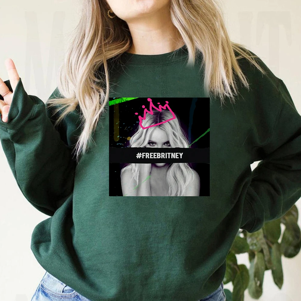 Sudadera con capucha de cuello redondo para hombre y suéter con estampado de Harry Potter y el movimiento de Free Britney, ropa Vintage Kawaii|Sudaderas con y - AliExpress