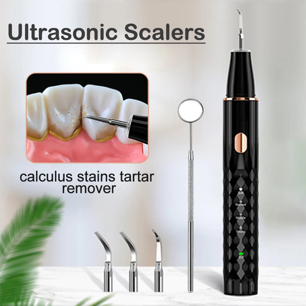 

Dental Ultrasonic Scalers Teeth Whitening Cleaning Tools For Tartar Stain Plaque Cleaner Tooth Calculus Remover Sonic Scraper